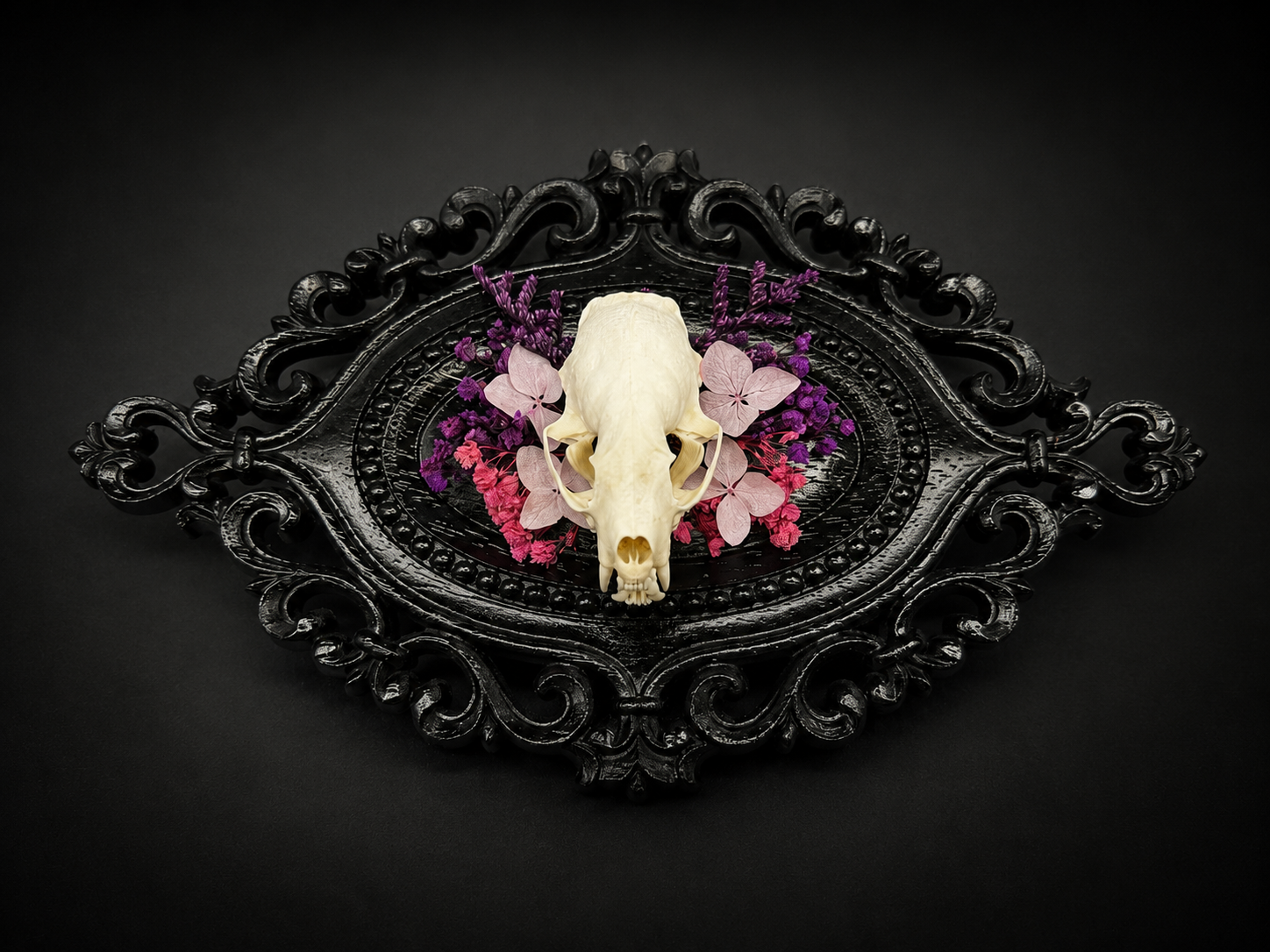Eternal Bloom - Mink Skull Wall Hanging