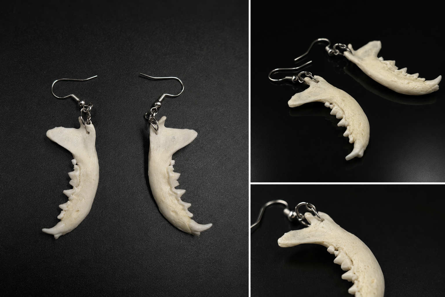 Mink Jaw Earrings